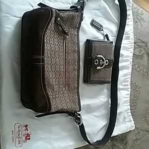 Authentic Coach Purse and Matching Wallet